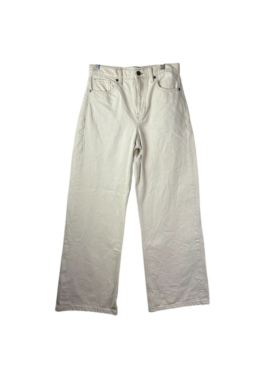 Banana Republic Denim - Banana Republic High Rise Rigid Wide Leg Jeans Off White Cream Denim Size 27P